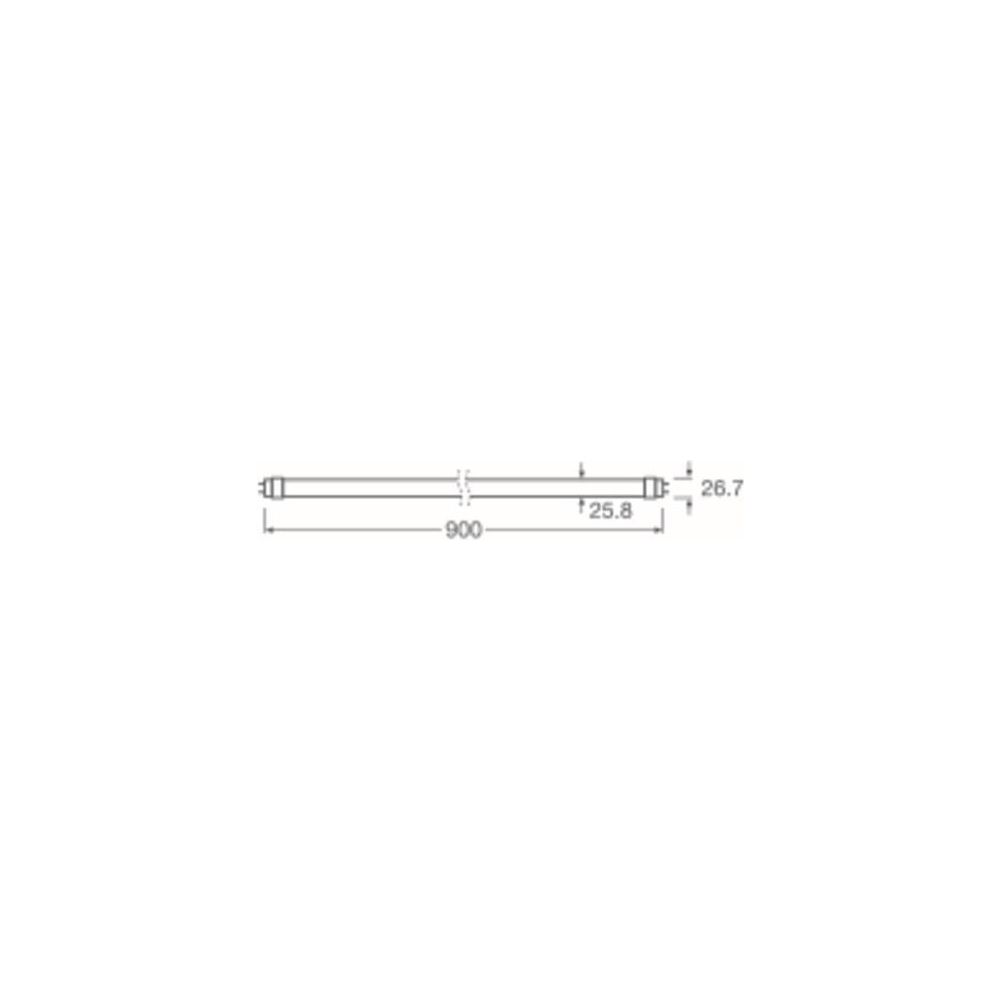 Ledvance LED-Röhre EM Value T8, 10W, 1.080lm, 3.000K, 190 Grad, G13, 900mm, Mat... LEDVANCE-4099854435065 4099854435065 (Abb. 2)