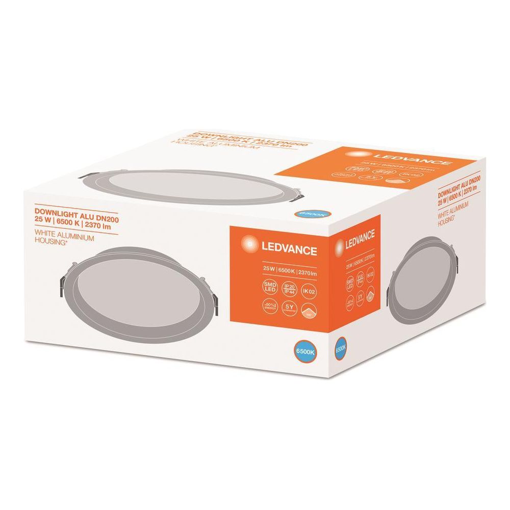 Ledvance Downlight-Leuchte DL ALU DN200, 25W 6.500K 2.370lm IP44, Aluminium, We... LEDVANCE-4058075091535 4058075091535 (Abb. 2)