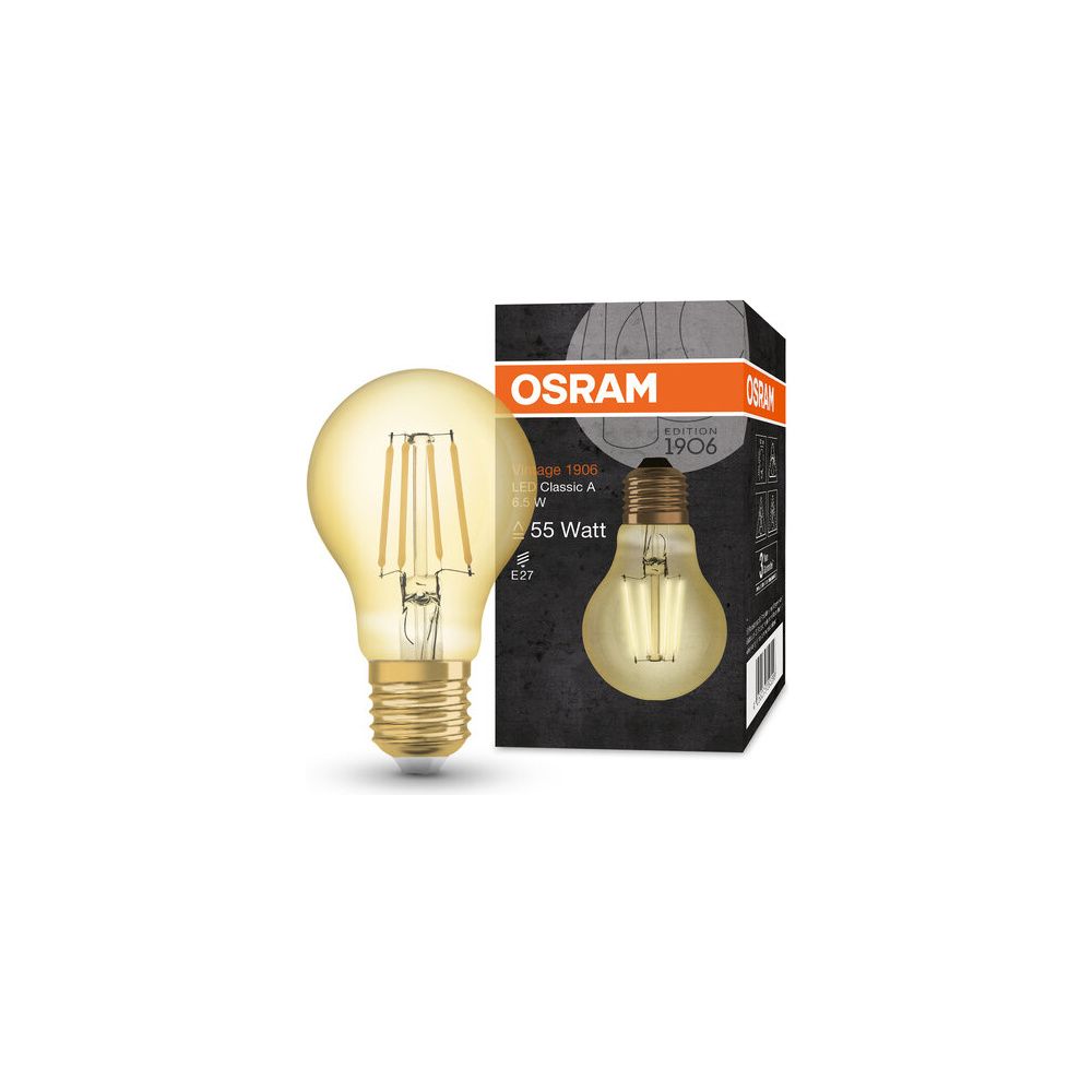 Ledvance LED-Filamentlampe Vintage 1906 Classic A, 6,5W, 650lm, 2400K, E27, Gla... LEDVANCE-4058075293298 4058075293298 (Abb. 3)