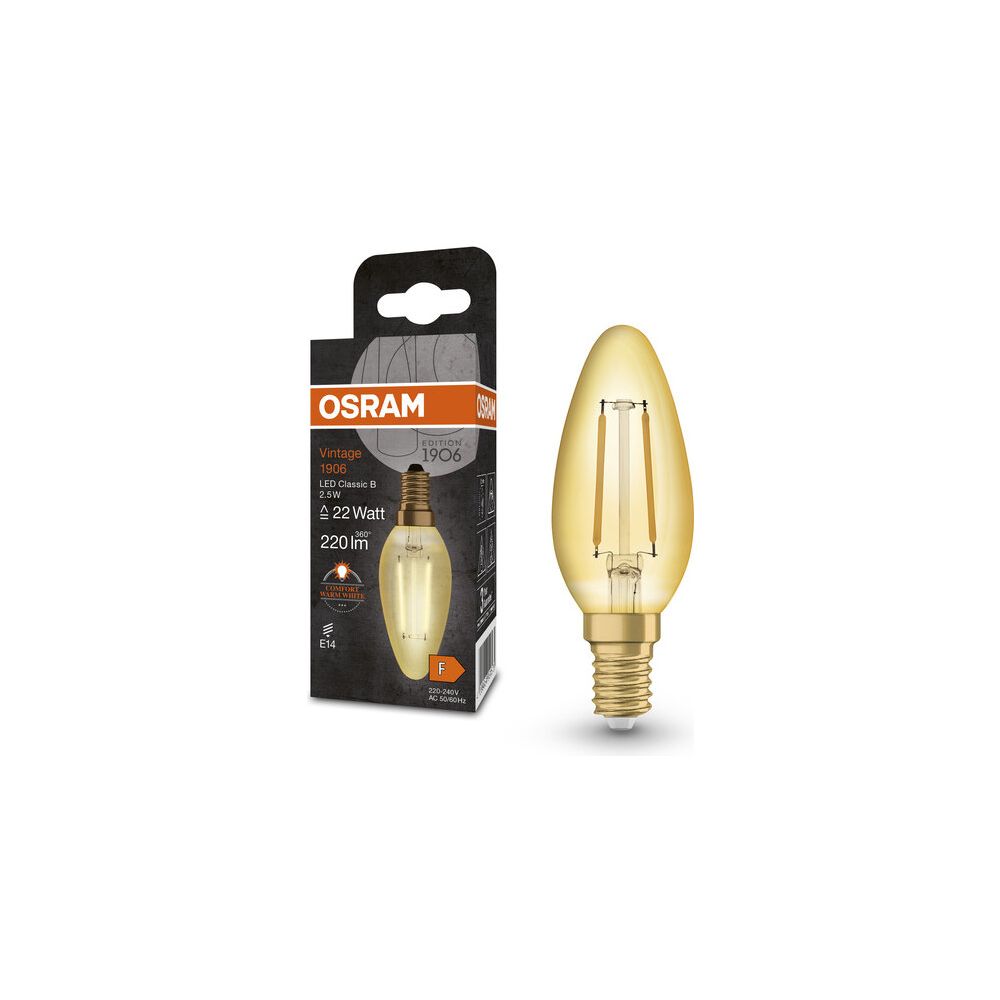 Ledvance LED-Filament-Kerzenlampe Vintage 1906 Classic B, 2,5W, 220lm, 2400K, E... LEDVANCE-4099854091575 4099854091575 (Abb. 3)