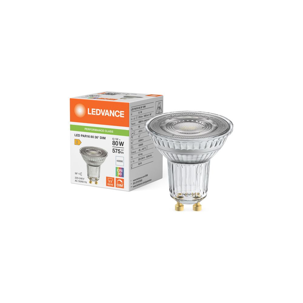 Ledvance LED-Reflektorlampe PAR16 DIM P, 6,1W 575lm 4000K 36 Grad GU10, Glas, K... LEDVANCE-4099854456312 4099854456312 (Abb. 5)