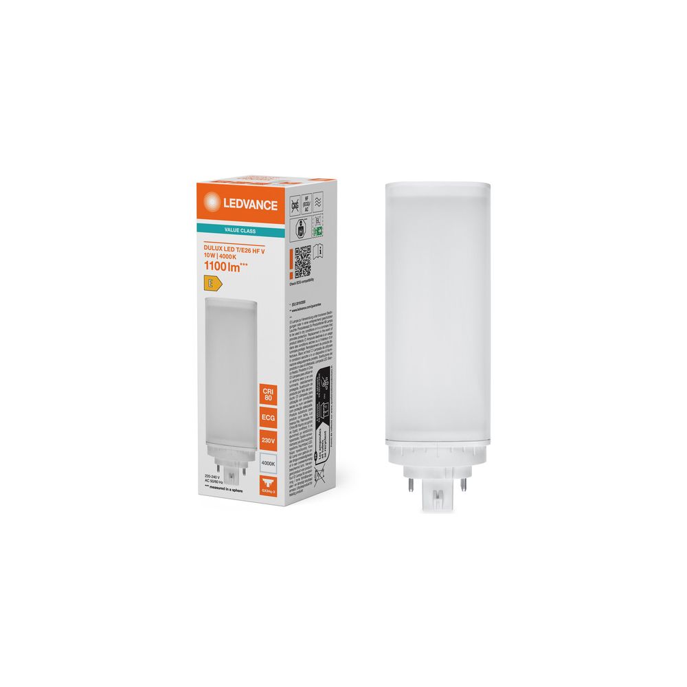 Ledvance LED-Lampe DULUX LED T/E26, 10W 1.100lm 4000K GX24q-3, Matt, Weiß... LEDVANCE-4058075822313 4058075822313 (Abb. 7)
