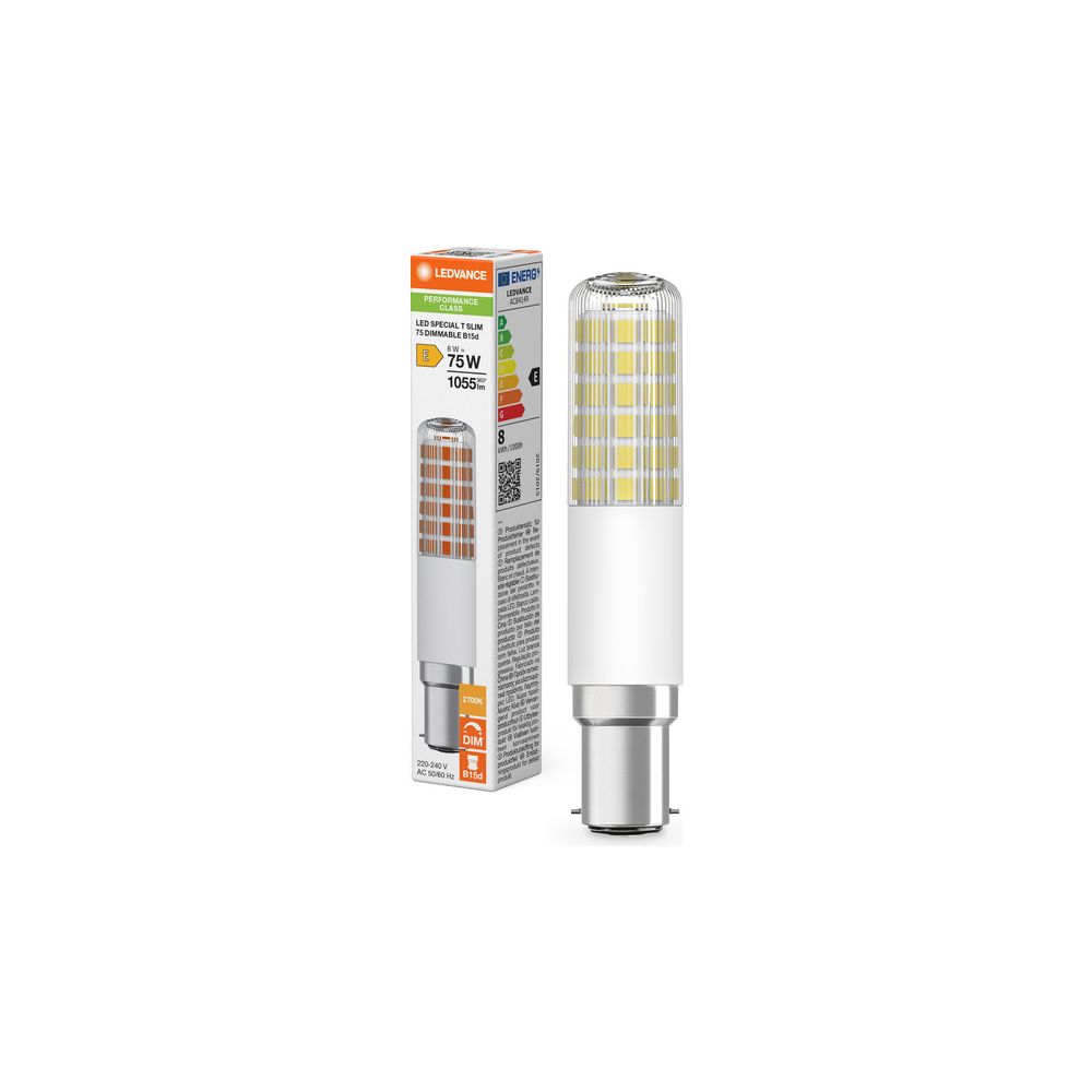 Ledvance LED-Lampe T Slim DIM P 8W 827 B15d, Dimmbar, 1055 lm, 2700 K, Glas kla... LEDVANCE-4099854267178 4099854267178 (Abb. 5)