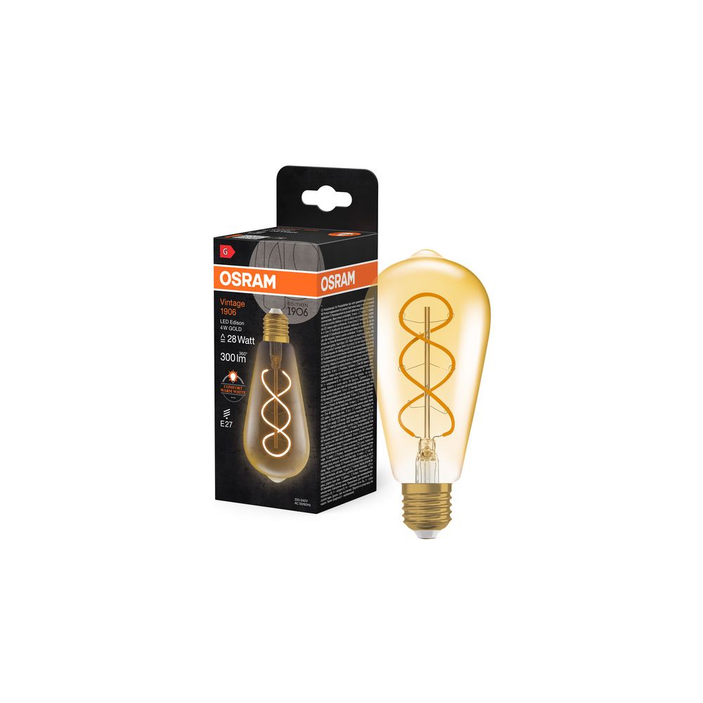 Ledvance LED-Filamentlampe Vintage 1906 Edison 28, 4W, 300lm, 2000K, E27, Glas,... LEDVANCE-4099854091292 4099854091292 (Abb. 4)