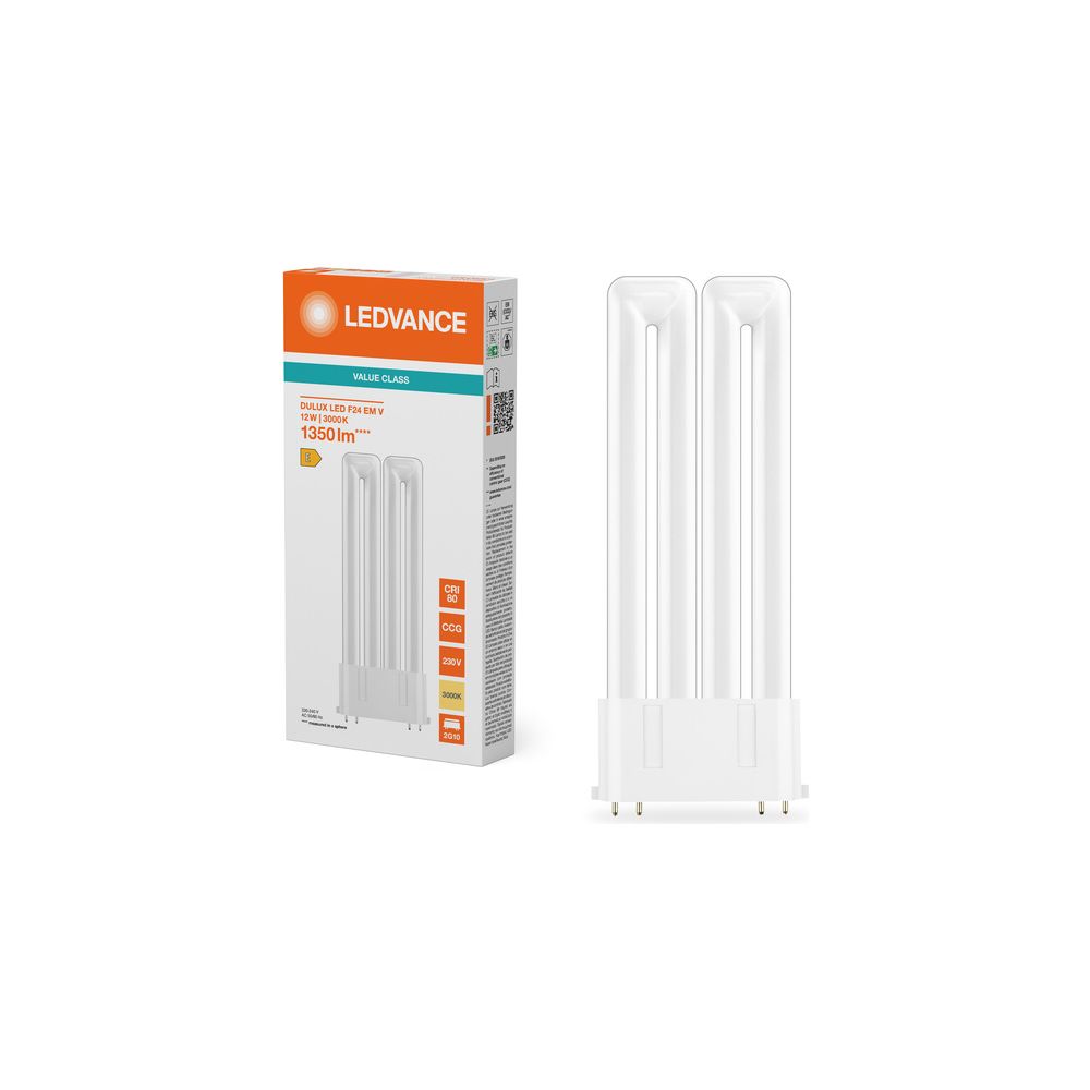 Ledvance LED-Lampe DULUX LED F24 EM & AC MAINS VALUE, 12W, 3000K, 2G10, Warm we... LEDVANCE-4058075822450 4058075822450 (Abb. 7)