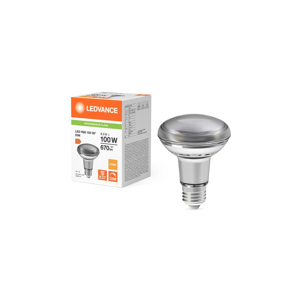 Ledvance LED-Reflektorlampe R80 DIM P, 8,5W, 2700K, E27, Glas, Warmweiß, LED R8... LEDVANCE-4099854051258 4099854051258 (Abb. 5)