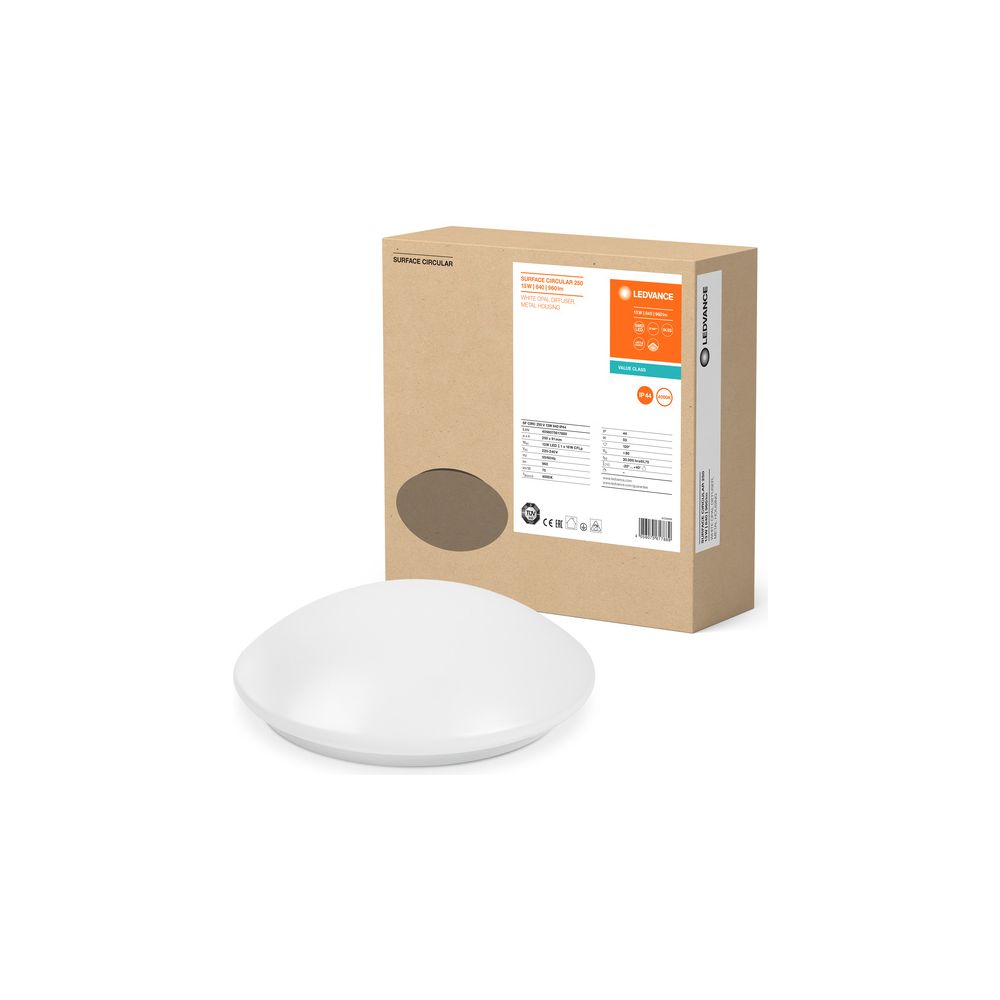 Ledvance Wand- und Deckenleuchte Surface Circular 250, 13W 4000K IP44, Stahl, W... LEDVANCE-4058075617889 4058075617889 (Abb. 6)