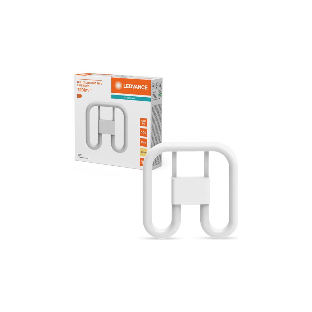 Ledvance LED-Lampe DULUX LED SQ16 EM 7W 830 GR8, 720 lm, 3000 K, IP20, Weiß... LEDVANCE-4058075822535 4058075822535 (Abb. 5)