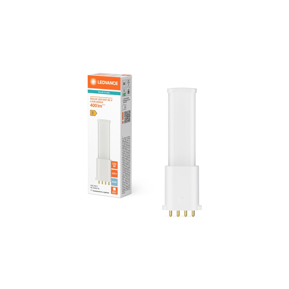 Ledvance LED-Lampe DULUX LED S/E7 AC MAINS VALUE 3,5W 865 2G7, 400lm, 6500K, 12... LEDVANCE-4099854669859 4099854669859 (Abb. 5)