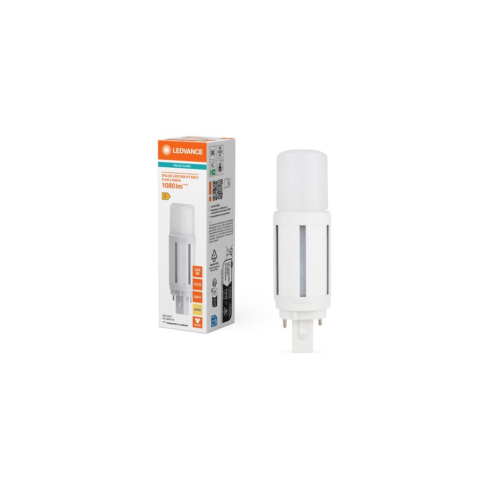 Ledvance LED-Lampe DULUX D26 VT EM & AC MAINS VALUE, 9,5W 1080lm 3000K G24d, Ma... LEDVANCE-4058075821897 4058075821897 (Abb. 7)