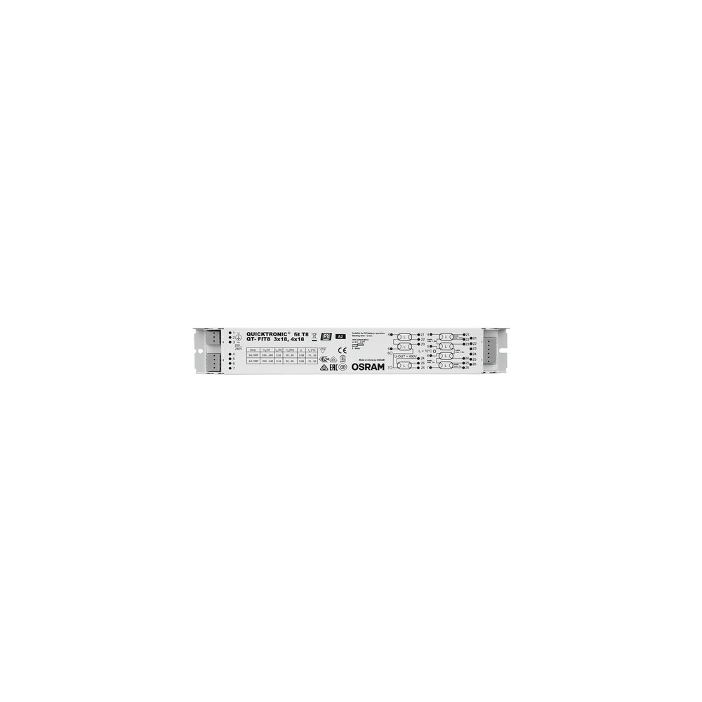 Ledvance Elektronisches Vorschaltgerät QT-FIT8 3x18W 4x18W, 280x40x28mm, Metall... LEDVANCE-4008321294302 4008321294302 (Abb. 2)