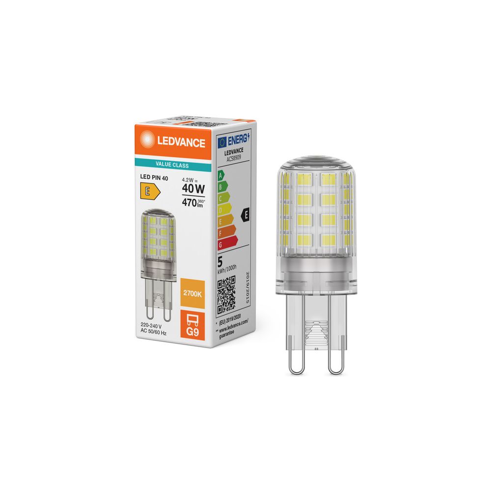 Ledvance LED-Lampe PIN 40 G9, 4,2W, 470 lm, 2700 K, Klar... LEDVANCE-4099854248962 4099854248962 (Abb. 5)