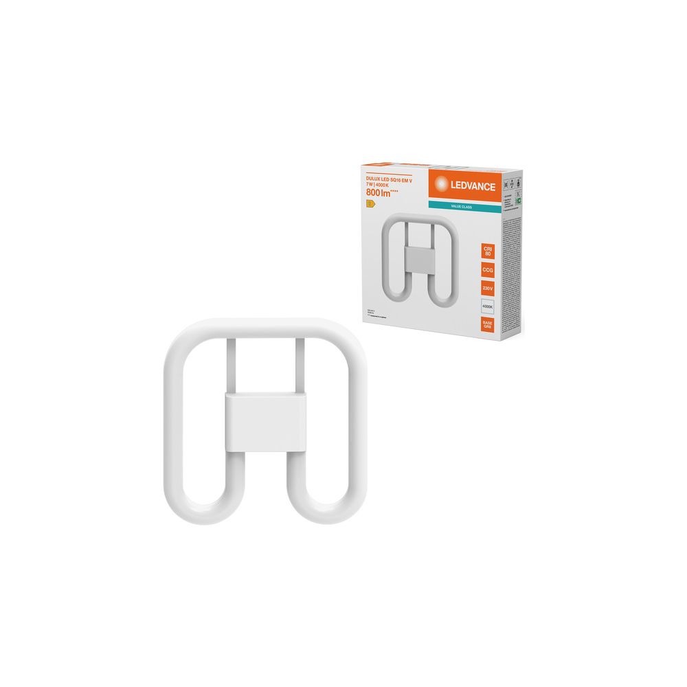 Ledvance LED-Kompaktleuchtstofflampe DULUX LED SQ16, 7W, 800lm, 4000K, GR8, Wei... LEDVANCE-4099854501739 4099854501739 (Abb. 6)