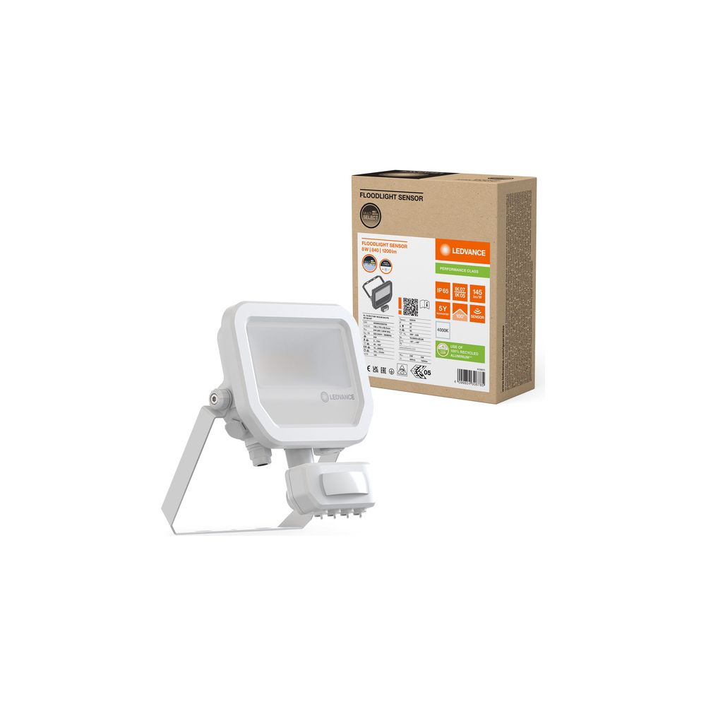 Ledvance LED-Fluter Floodlight Sensor 10, 1.200 lm, 8 W, IP65, Aluminium, Weiß... LEDVANCE-4099854306785 4099854306785 (Abb. 5)