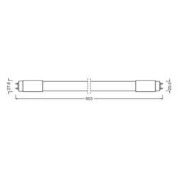 Ledvance LED-Röhre T8 HF P 600mm 7,5W 1.100lm 4000K G13, mattiert, IP20... LEDVANCE-4099854026072 4099854026072 (Abb. 1)