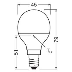 Ledvance LED-Lampe CLASSIC P 4,9W 470lm 2700K E14, 45x79mm, Mattiert, Weiß... LEDVANCE-4099854049385 4099854049385 (Abb. 1)
