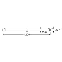 Ledvance LED-Röhre T8 EM Value 1200mm 15W 830, 1620lm, 3000K, G13, IP20, mattie... LEDVANCE-4099854434600 4099854434600 (Abb. 1)