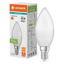 Ledvance LED-Kerzenlampe Classic B 4,9W 827 E14, 470 lm, 2700 K, Matt, Weiß, LE... LEDVANCE-4099854049309 4099854049309 (Abb. 1)
