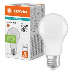 Ledvance LED-Lampe Classic A, 8W, 806 lm, E27, Matt, Weiß, LED CLA60 8W 84... LEDVANCE-4099854049149 4099854049149 (Abb. 1)