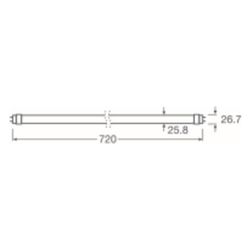 Ledvance LED-Röhre Value T8, 7W 850lm 4000K 190 Grad G13, Glas mattiert, Weiß... LEDVANCE-4099854435027 4099854435027 (Abb. 1)