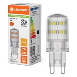 Ledvance LED-Lampe PIN 30 DIM P, 3W, 320lm, 2700K, G9, Dimmbar, Klar, 1... LEDVANCE-4099854248788 4099854248788 (Abb. 1)