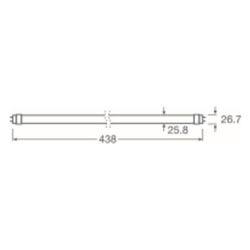 Ledvance LED-Röhre EM Value T8 5,4W/840, 438mm 650lm 190 Grad, Glas mattiert, W... LEDVANCE-4099854434969 4099854434969 (Abb. 1)