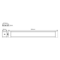 Ledvance Unterbauleuchte CabinetLED Slim, 10W 470lm 3000K IR-Sensor 500x38x8mm,... LEDVANCE-4058075268364 4058075268364 (Abb. 1)