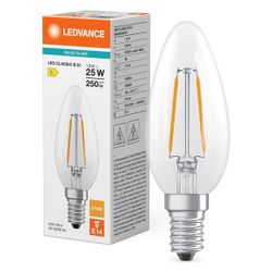 Ledvance LED-Kerzenlampe Classic B 1,8W 827 E14, 250lm, 2700K, Klar... LEDVANCE-4099854466298 4099854466298 (Abb. 1)