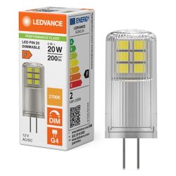 Ledvance LED-Lampe PIN 20 DIM, 2W 200lm 2700K G4, Dimmbar, 12V, Klar... LEDVANCE-4099854248542 4099854248542 (Abb. 1)