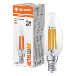 Ledvance LED-Kerzenlampe Classic B 40, 4,2W 470lm 2700K E14, Dimmbar, Klar, LED... LEDVANCE-4099854065590 4099854065590 (Abb. 1)