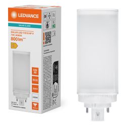 Ledvance LED-Lampe DULUX LED T/E18, 7W 800lm 4000K GX24q-2, Weiß... LEDVANCE-4058075822276 4058075822276 (Abb. 1)