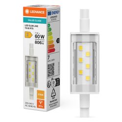 Ledvance LED-Stablampe Slim Line R7s, 7W, 806lm, 2700K, 78mm, Klar, Weiß... LEDVANCE-4099854267628 4099854267628 (Abb. 1)