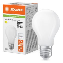 Ledvance LED-Lampe Classic A DIM P, 5,9W, 806lm, 4000K, E27, Matt... LEDVANCE-4099854463778 4099854463778 (Abb. 1)