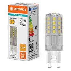 Ledvance LED-Lampe PIN 48 4,5W 827 G9, 600lm, 2700K, Klar... LEDVANCE-4099854249020 4099854249020 (Abb. 1)