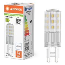 Ledvance LED-Lampe PIN 60, 4,9W 806lm 4000K G9, Klar... LEDVANCE-4058075840584 4058075840584 (Abb. 1)