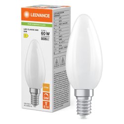 Ledvance LED-Kerzenlampe Classic B 60, 5,9W, 806 lm, 2700 K, E14, Dimmbar, Matt... LEDVANCE-4099854464515 4099854464515 (Abb. 1)