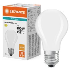 Ledvance LED-Lampe Classic A Filament 11W 827 E27, 1.521lm, 2700K, Matt, 105x60... LEDVANCE-4099854465772 4099854465772 (Abb. 1)