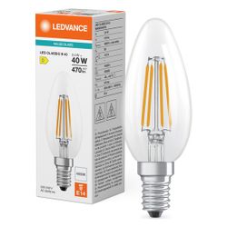 Ledvance LED-Filament-Kerzenlampe Classic B, 3,4W 840 E14, 470lm, 4000K, Klar, ... LEDVANCE-4099854466403 4099854466403 (Abb. 1)