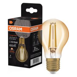 Ledvance LED-Filamentlampe Vintage 1906 Classic A, 6,5W, 650lm, 2400K, E27, Gla... LEDVANCE-4058075293298 4058075293298 (Abb. 1)
