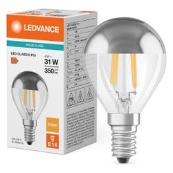 Ledvance LED-Lampe Classic P 31 Filament Mirror, 4W, 350lm, 2700K, E14, 45x77mm... LEDVANCE-4099854070037 4099854070037 (Abb. 1)