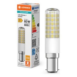Ledvance LED-Lampe SPECIAL T SLIM, 6,5W, 827, B15d, 806 lm, 2700 K, 18mm, Klar... LEDVANCE-4099854267123 4099854267123 (Abb. 1)