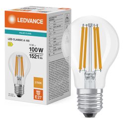 Ledvance LED-Filamentlampe Classic A 100, 11W, 1.521lm, 2.700K, E27, Klar... LEDVANCE-4099854465833 4099854465833 (Abb. 1)