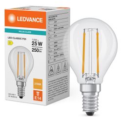 Ledvance LED-Lampe Classic P V, 1,8W 250lm 2700K E14, Klar... LEDVANCE-4099854468117 4099854468117 (Abb. 1)