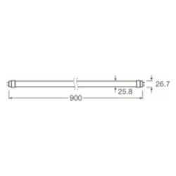 Ledvance LED-Röhre EM Value T8, 10W, 1.080lm, 3.000K, 190 Grad, G13, 900mm, Mat... LEDVANCE-4099854435065 4099854435065 (Abb. 1)