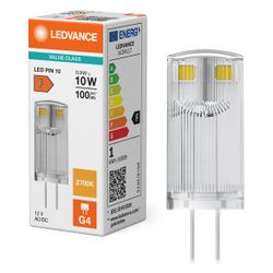 Ledvance LED-Lampe PIN 10, 0,9W 100lm 2700K G4, Klar... LEDVANCE-4099854064722 4099854064722 (Abb. 1)