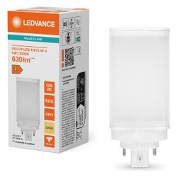 Ledvance LED-Lampe DULUX LED T/E HF & AC MAINS VALUE, 6W, 630lm, 3000K, GX24q-1... LEDVANCE-4058075822214 4058075822214 (Abb. 1)
