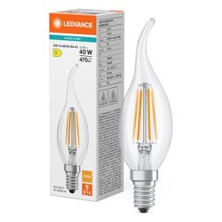 Ledvance LED-Lampe Classic BA 40 Filament, 3,4W 470lm 2700K E14, Glas, klar... LEDVANCE-4099854466793 4099854466793 (Abb. 1)