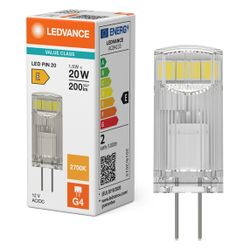 Ledvance LED-Lampe PIN 20, 1,5W 200lm 2700K G4, Klar... LEDVANCE-4099854248603 4099854248603 (Abb. 1)