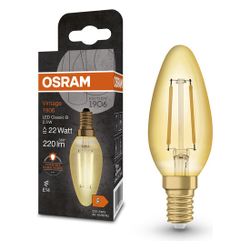 Ledvance LED-Filament-Kerzenlampe Vintage 1906 Classic B, 2,5W, 220lm, 2400K, E... LEDVANCE-4099854091575 4099854091575 (Abb. 1)