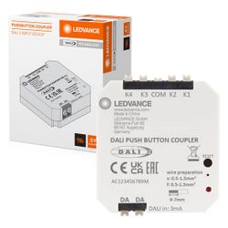 Ledvance Tasterkoppler DALI-2, 4 potenzialfreie Eingänge, IP20, Weiß... LEDVANCE-4058075837607 4058075837607 (Abb. 1)